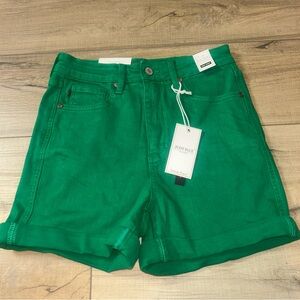 Judy Blue Shorts High Waist Kelly Green Beach Cruise Vacation Travel Summer M